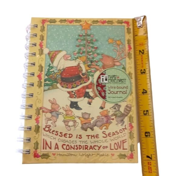 Mary Engelbreit Christmas Journal Blessed is the Season Santa Claus 80 Page NEW. - Picture 2 of 14